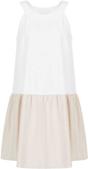 Armani Exchange Dames/Dames Kleurblok Katoenen Midi Dress (Wit/Roze) - EU 36 / UK 8