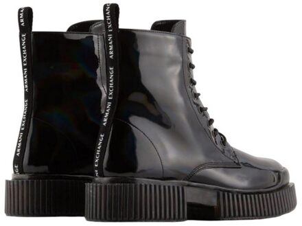 Armani Exchange Dames/Dames Leren Enkellaarzen (Zwart) - maat