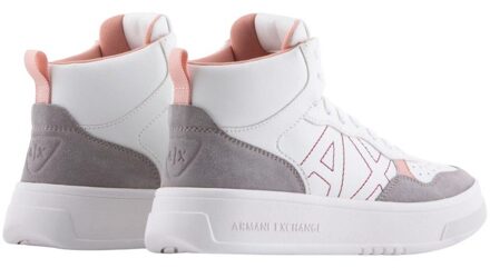 Armani Exchange Dames/Dames Suède Trainers (Wit/Roze)
