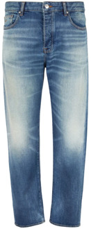 Armani Exchange Denim Mom Jeans Indigo Katoen Armani Exchange , Blue , Heren - W32,W36,W31,W29,W30,W28,W33,W34