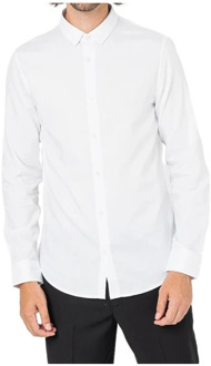 Armani Exchange Geborduurd Overhemd Armani Exchange , White , Heren - Xl,M,S,Xs