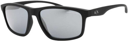 Armani Exchange Gespiegelde zonnebril (Lichtgrijs/zwart) - One Size