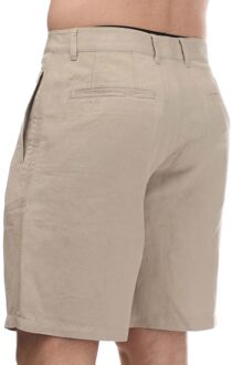 Armani Exchange Heren Armani Exchange Linnen Rayon Twill Shorts in Beige - 32 inch