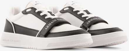 Armani Exchange Heren Armani Exchange Trainers in Wit Zwart Zwart en zilver