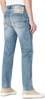Armani Exchange Heren J24 Taps toelopende jeans (Indigo) Paars