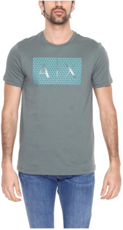 Armani Exchange Heren Katoen Lente/Zomer T-Shirt Armani Exchange , Green , Heren - 2Xl,Xl,L,M,S,Xs
