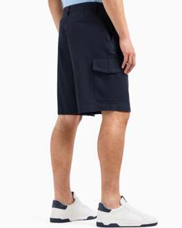 Armani Exchange Heren Milano Editie Cargo Shorts Navy