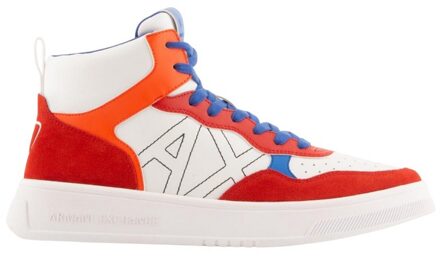 Armani Exchange Heren Sportschoenen (Wit/Rood/Oranje)