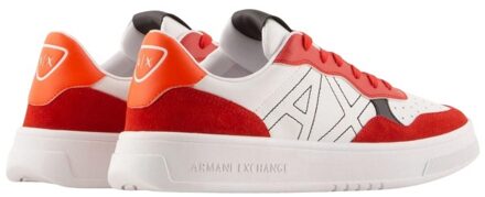 Armani Exchange Heren Sportschoenen (Wit, Rood)