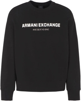 Armani Exchange Heren Sweatshirt zonder capuchon Armani Exchange , Black , Heren - XL