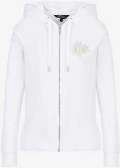 Armani Exchange Hoodie met ritssluiting voor dames in wit