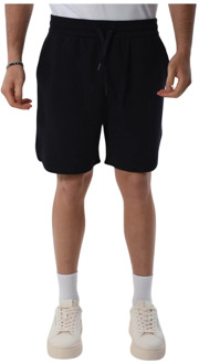 Armani Exchange Katoenen Bermuda Shorts met elastische taille Armani Exchange , Blue , Heren - Xl,L,M,S