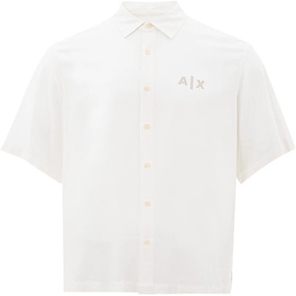 Armani Exchange Korte mouw overhemden voor alledaags Armani Exchange , White , Heren
