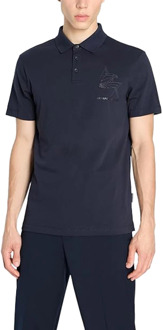 Armani Exchange Korte Mouw Polo Shirt Armani Exchange , Blue , Heren - 2Xl,Xl,L,M,S