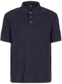 Armani Exchange Korte Mouw Polo Shirt Armani Exchange , Blue , Heren - Xl,S,Xs