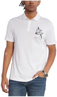 Armani Exchange Korte Mouw Polo Shirt Armani Exchange , White , Heren - 2Xl,Xl,L,M,S