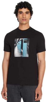 Armani Exchange Korte Mouw T-shirt Armani Exchange , Black , Heren - S