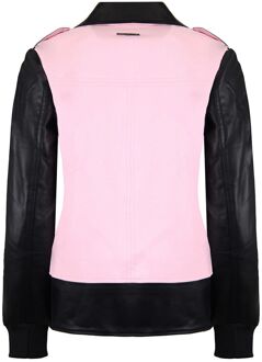 Armani Exchange Leren Jas Dames Zwart/Roze - maat S Zwart/wit