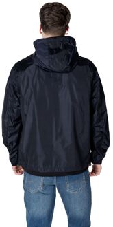 Armani Exchange Lichte Gewatteerde Jas met Kap Navy