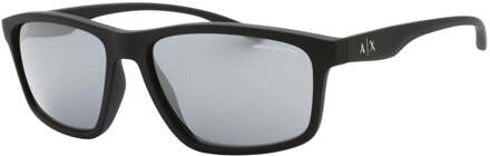 Armani Exchange lichtgrijze zwarte zonnebril met spiegellens - One Size