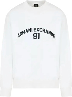 Armani Exchange Minimalistische Witte Sweater Armani Exchange , White , Heren - L,M,S