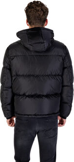 Armani Exchange Opvouwbare Jas met Capuchon en Rits Zwart