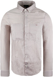 Armani Exchange Oxford Heren Rood/Wit Overhemd - M
