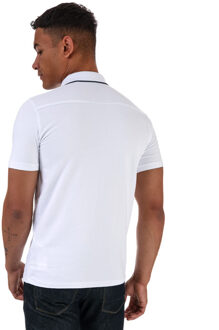 Armani Exchange poloshirt met opvallende contrasterende boord, wit - maat M