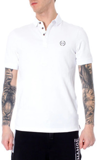 Armani Exchange Regular fit polo met logo Wit - XXL