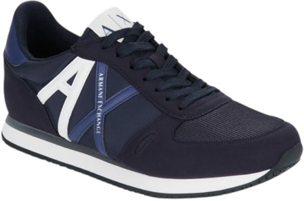 Armani Exchange Retro sneaker met mesh details Antraciet - 40