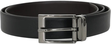 Armani Exchange Riem van leer Zwart - 1 maat