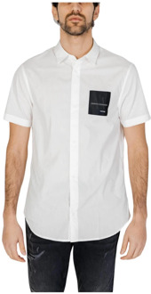 Armani Exchange Short Sleeve Shirts Armani Exchange , White , Heren - XS