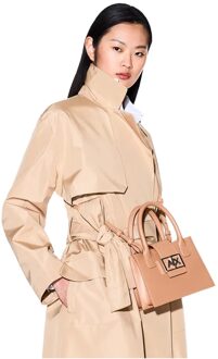 Armani Exchange Signature dameshandtassen Bruin - One Size