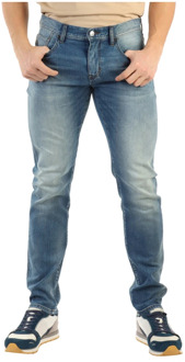 Armani Exchange Slim Fit Versleten Jeans Armani Exchange , Blue , Heren - W30,W40