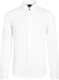 Armani Exchange Slim Fit Wit Formeel Overhemd Armani Exchange , White , Heren - 2Xl,Xl,L,M,S