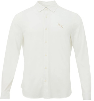 Armani Exchange Stijlvolle Casual Overhemden voor Mannen Armani Exchange , White , Heren
