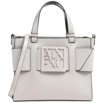 Armani Exchange Stijlvolle Rechthoekige Handtas met Rits Armani Exchange , Beige , Dames - ONE Size