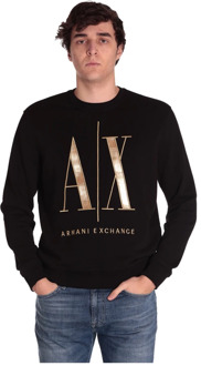 Armani Exchange Sweatshirt Armani Exchange , Black , Heren - 2Xl,Xl,L,M