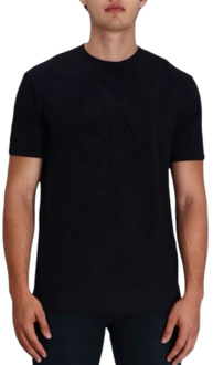 Armani Exchange T-shirt met flock logoprint Donkerblauw