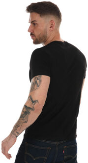 Armani Exchange T-Shirt met logo voor heren, zwart - maat