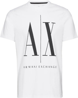 Armani Exchange T-shirt met logoprint Wit - XS