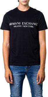 Armani Exchange T-shirt met logoprint Zwart
