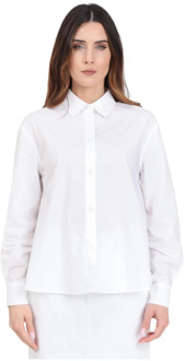 Armani Exchange Wit Slim Fit Katoenen Overhemd Armani Exchange , White , Dames - Xl,L,M,S