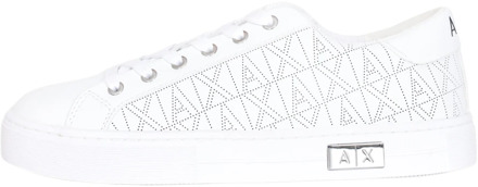 Armani Exchange Witte Sneakers met Logo Detail Armani Exchange , White , Dames - 36 Eu,37 Eu,39 EU