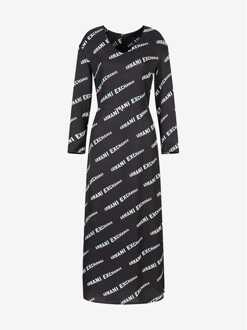 Armani Exchange Women's Armani Exchange Dress in Black Zwart - EU 36 / UK 8
