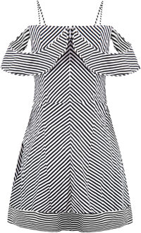 Armani Exchange Womens Wit/Zwart Jurk Zwart/wit