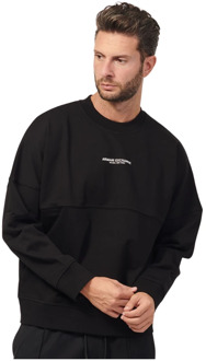 Armani Exchange Zwarte hoodie met Armani Exchange logo Armani Exchange , Black , Heren - XL