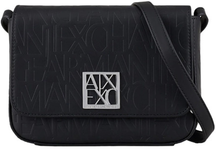 Armani Exchange Zwarte Logo Schoudertas voor Vrouwen Armani Exchange , Black , Dames - ONE Size