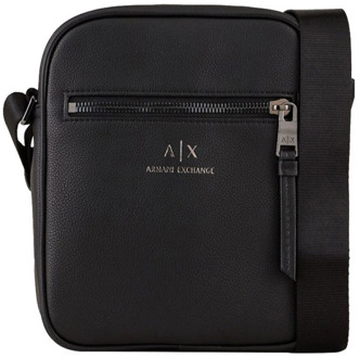 Armani Exchange Zwarte Messenger Tas Emporio Armani , Black , Heren - ONE Size