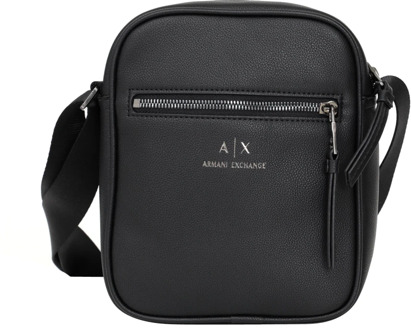 Armani Exchange Zwarte Messenger Tas Emporio Armani , Black , Heren - ONE Size